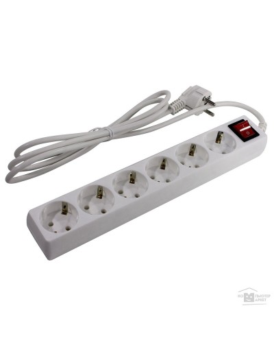 SP6W-250. Сетевой фильтр 6 розеток, 5м, белый. 5bites в Новосибирске
