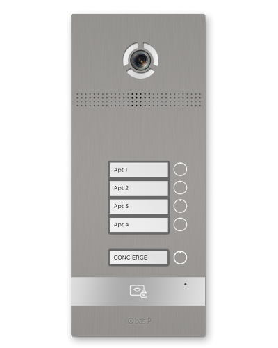 BI-04FB SILVER. Вызывная панель IP-домофона. BAS-IP в Новосибирске