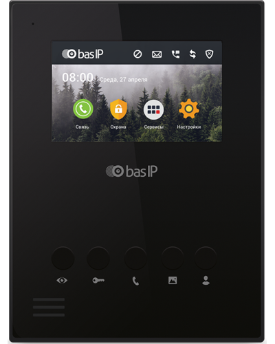 AU-04LA (AU-04L) BLACK. Монитор IP-домофона. BAS-IP в Новосибирске