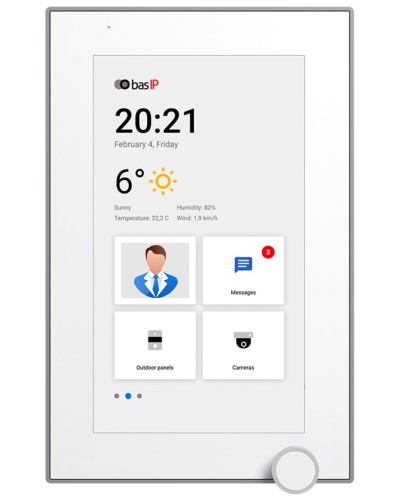 AZ-07L WHITE. Монитор IP-видеодомофона цветной. BAS-IP в Новосибирске