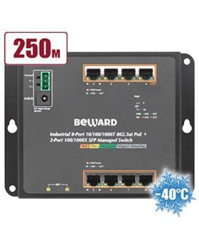 STWP-0802HP. Коммутатор 8-портовый. Beward в Новосибирске