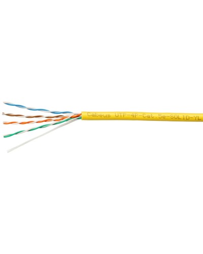 UTP-4P-Cat.5e-SOLID-YL (7251c). Кабель «витая пара» (LAN) для структурированных систем связи. CABEUS в Новосибирске