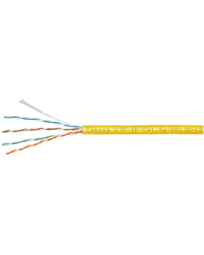 UTP-4P-Cat.5e-SOLID-LSZH-YL (9780c). Кабель «витая пара» (LAN) для структурированных систем связи. CABEUS в Новосибирске