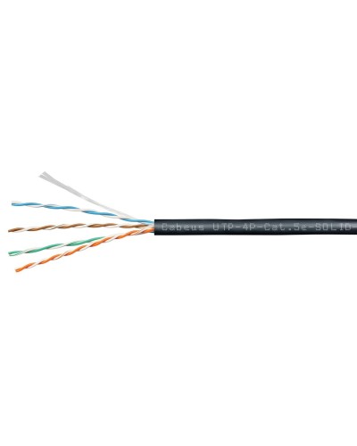 UTP-4P-Cat.5e-SOLID-OUT-PE-UV (11246c). Кабель «витая пара» (LAN) для структурированных систем связи. CABEUS в Новосибирске