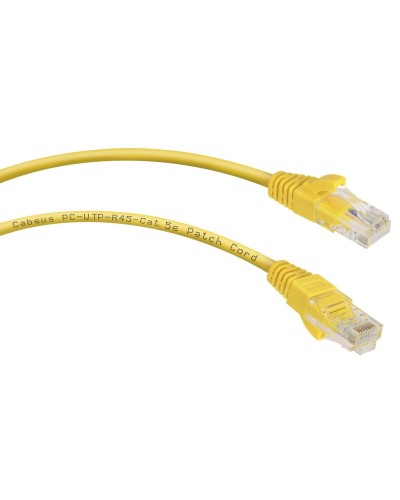 PC-UTP-RJ45-Cat.5e-5m-YL (7688c), желтый. Патч-корд медный. CABEUS в Новосибирске