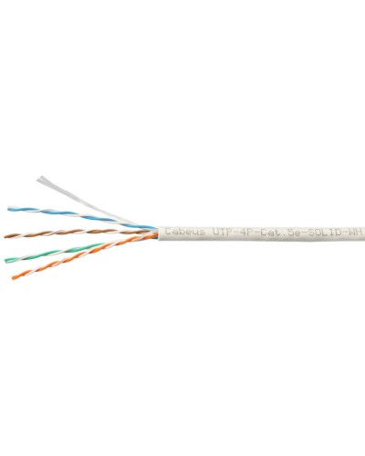 UTP-4P-Cat.5e-SOLID-WH-100 (7471c-5). Кабель «витая пара» (LAN) для структурированных систем связи. CABEUS в Новосибирске