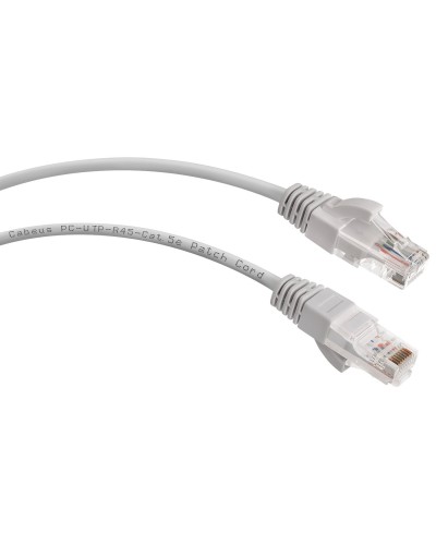 PC-UTP-RJ45-Cat.5e-10m (7699c), серый. Патч-корд медный. CABEUS в Новосибирске