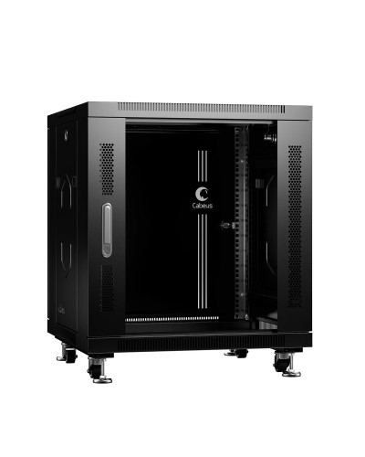 SH-05C-12U60/60-BK (8554c). Шкаф телекоммуникационный 19 напольный 12U. CABEUS в Новосибирске