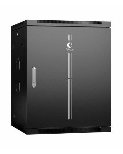 SH-05F-15U60/35m-R-BK (10759c). Шкаф телекоммуникационный 19 настенный 15U. CABEUS в Новосибирске