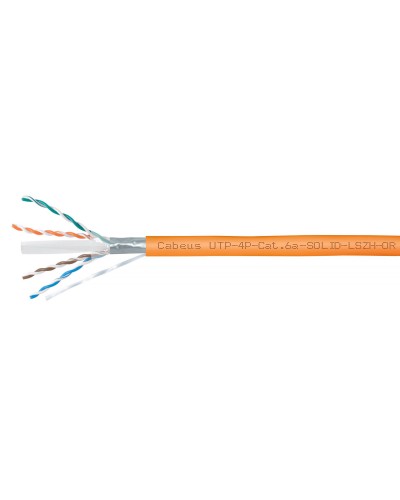 UTP-4P-Cat.6a-SOLID-LSZH-OR (11374c). Кабель «витая пара» (LAN) для структурированных систем связи. CABEUS в Новосибирске