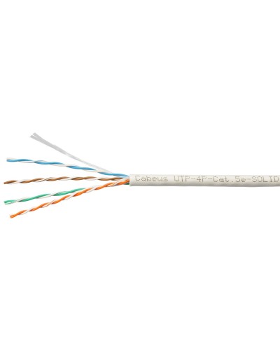 UTP-4P-Cat.5e-SOLID-LSLTx-GY-100 (10945c-5). Кабель «витая пара» (LAN) для структурированных систем связи. CABEUS в Новосибирске