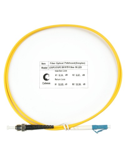 FOP(s)-9-LC-ST-1,5m (8351c). Патч-корд оптический. CABEUS в Новосибирске