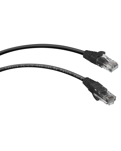 PC-UTP-RJ45-Cat.5e-0.5m-BK (7671c), чёрный. Патч-корд медный. CABEUS в Новосибирске