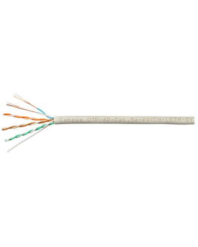 UTP-4P-Cat.5e-SOLID-LSZH-GY-100 (9776c-5). Кабель «витая пара» (LAN) для структурированных систем связи. CABEUS в Новосибирске