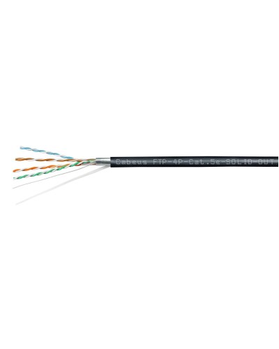 FTP-4P-Cat.5e-SOLID-OUT-LSZH-UV-100 (7176c-5). Кабель «витая пара» (LAN) для структурированных систем связи. CABEUS в Новосибирске
