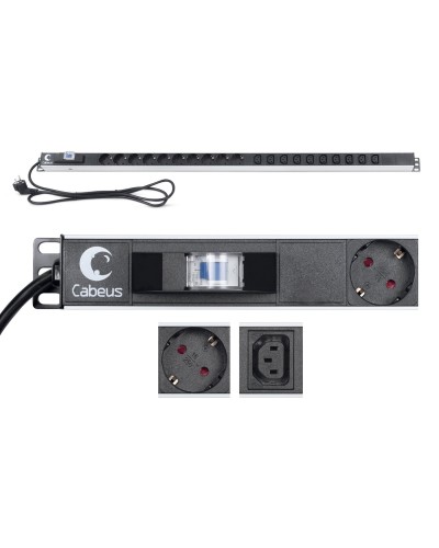 PDU-16-10S-10C13-B (9552c). Блок розеток. CABEUS в Новосибирске