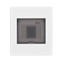 Корпус ЩРН-П 4 модуля IP41 навесной прозрачная дверь (31060DEK). Корпус пластиковый. DEKraft