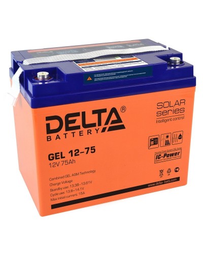 Delta GEL 12-75. Аккумулятор герметичный свинцово-кислотный. Delta в Новосибирске