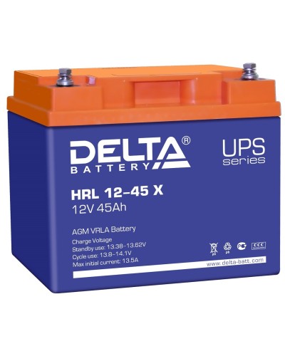 Delta HRL 12-45 X. Аккумулятор герметичный свинцово-кислотный. Delta в Новосибирске