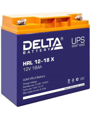 Delta HRL 12-18 X. Аккумулятор герметичный свинцово-кислотный. Delta в Новосибирске