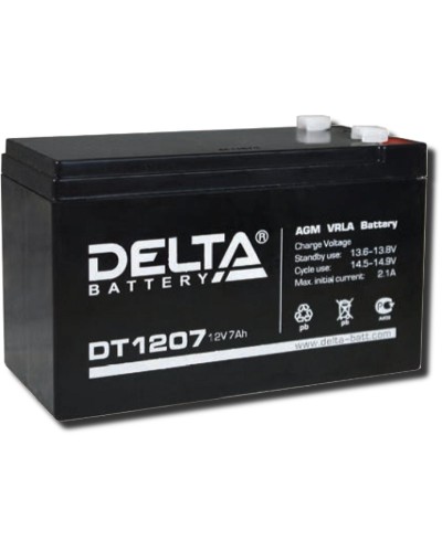 Delta DT 1207. Аккумулятор герметичный свинцово-кислотный. Delta в Новосибирске