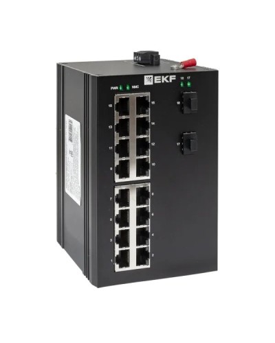 TSX-U-2GX/SFP-16GT. Промышленный неуправляемый коммутатор. EKF в Новосибирске