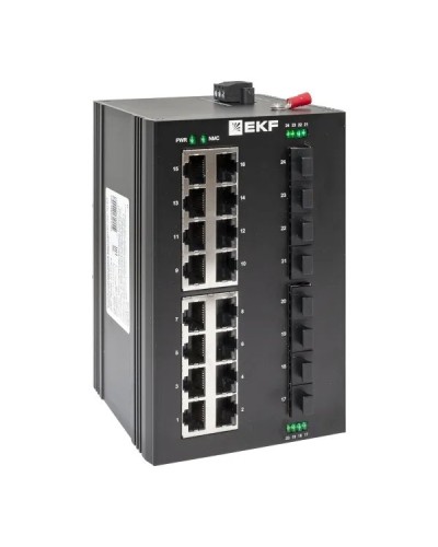 TSX-U-8GX/SFP-16GT. Промышленный неуправляемый коммутатор. EKF в Новосибирске