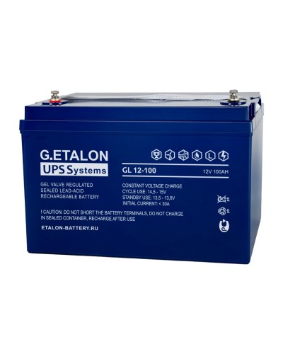 G.ETALON GL 12-100. Аккумулятор герметичный свинцово-кислотный. ETALON в Новосибирске