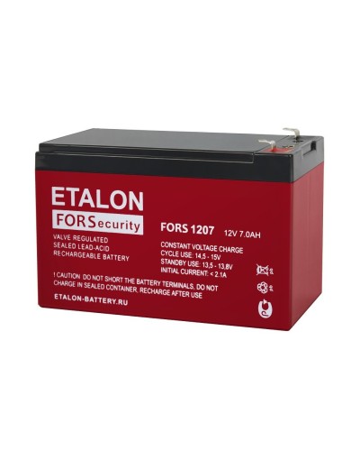 ETALON FORS 1207. Аккумулятор герметичный свинцово-кислотный. ETALON в Новосибирске
