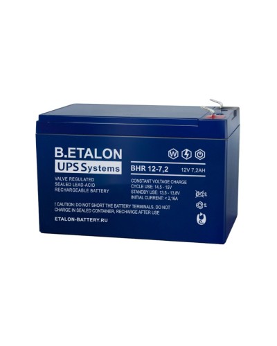 B.ETALON BHR 12-7,2. Аккумулятор герметичный свинцово-кислотный. ETALON в Новосибирске