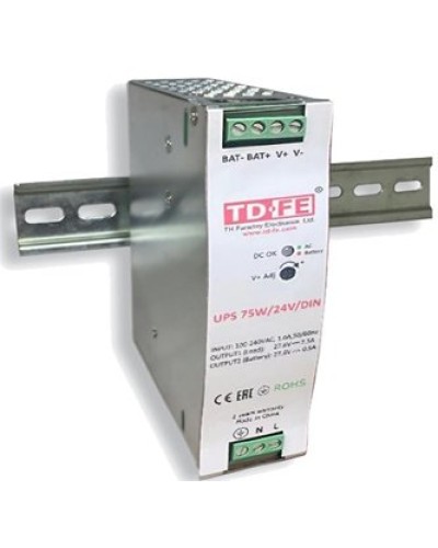 UPS 75W/24V/DIN. Блок бесперебойного питания. FARADAY в Новосибирске
