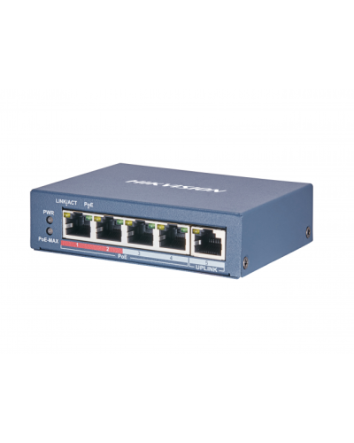 DS-3E0105P-E(B). Коммутатор с питанием POE. Hikvision в Новосибирске