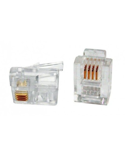 PLUG-6P4C-P-C2-100 (100 шт). Разъем RJ-12. Hyperline в Новосибирске