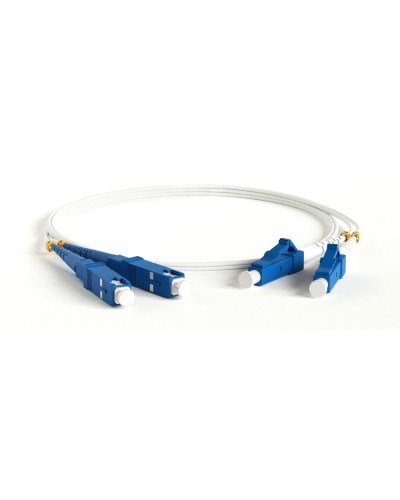 FC-D2-9A1-LC/UR-SC/UR-H-3M-LSZH-WH. Патч-корд волоконно-оптический LC-SC. Hyperline в Новосибирске