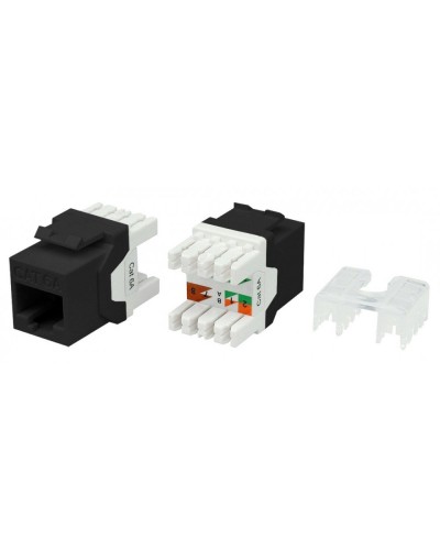 KJ8-8P8C-C6A-180-BK. Вставка Keystone Jack RJ-45. Hyperline в Новосибирске