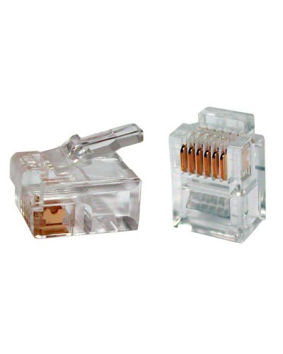 PLUG-6P6C-P-C2-100 (100 шт). Разъем RJ-12. Hyperline в Новосибирске