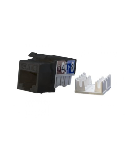 KJ9-8P8C-C6-90-BK. Вставка Keystone Jack RJ-45. Hyperline в Новосибирске