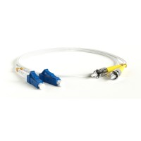 FC-D2-9A1-LC/UR-ST/UR-H-1M-LSZH-WH. Патч-корд волоконно-оптический ST-LC. Hyperline