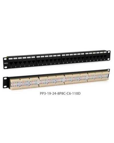 PP3-19-24-8P8C-C5E-110D. Патч-панель 19. Hyperline в Новосибирске