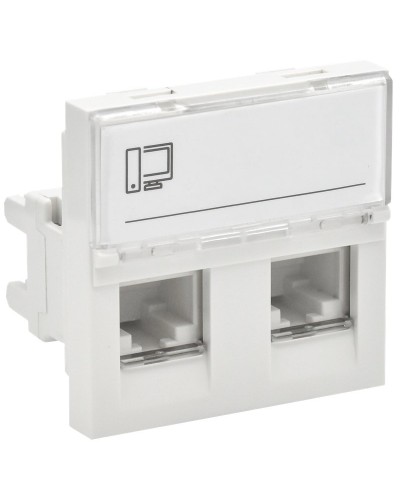 Розетка RJ45 кат.5E PRIMER РКИ-22-00-П-5 белый IEK (PR-KK40D-RI-0-2-2C5EU-K01). Розетка RJ-45. IEK в Новосибирске