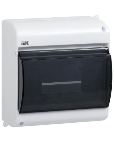 Корпус пластиковый КМПн 2/6 IP30 белый KREPTA 3 (MKP42-N-06-30-09). Щиток модульный с прозрачной дверцей, настенный. IEK в Новосибирске