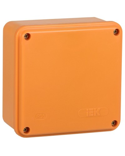 Коробка распаячная огнестойкая ПС 100х100х50 6P 6мм² IP44 гладкие стенки (UKF20-100-100-050-6-6-09). Коробка распаячная огнестойкая безгалогенная (HF). IEK в Новосибирске