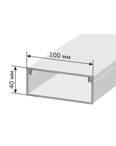 Короб 100х40 ЭЛЕКОР (CKK10-100-040-1-K01). Кабель-канал с двойным замком. IEK в Новосибирске
