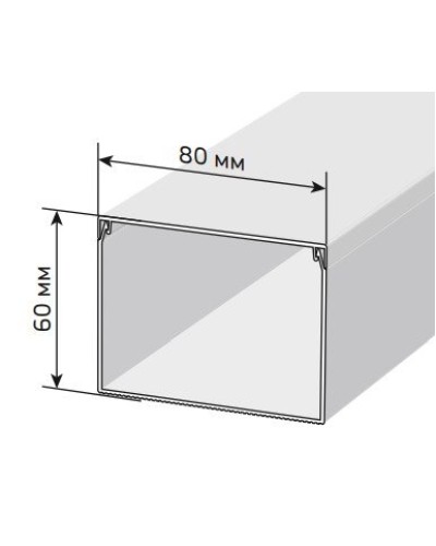 Короб 80х60 ЭЛЕКОР (CKK10-080-060-1-K01-008). Кабель-канал с двойным замком. IEK в Новосибирске