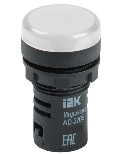 Лампа AD22DS (LED) матрица D22 мм 24В AC/DC белый (BLS10-ADDS-024-K01). Светосигнальный индикатор. IEK в Новосибирске