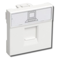 РКИ-20-00-П RJ-45 UTP белая (CKK-40D-RI2-K01). Розетка информационная 2 модуля ПРАЙМЕР. IEK