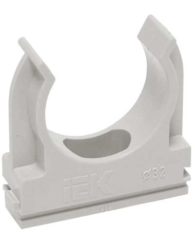 Держатель с защёлкой D32 серый ELASTA (50 шт) (CTA10D-CF32-K41-050). Держатель с защёлкой. IEK в Новосибирске