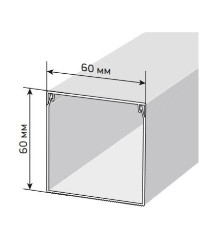 Короб 60х60 ЭЛЕКОР (CKK10-060-060-1-K01). Кабель-канал с двойным замком. IEK в Новосибирске