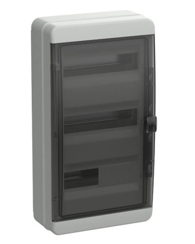 Корпус пластиковый КМПн-36 IP65 TEKFOR (TF5-KP72-N-36-65-K03-K02). Корпус модульный пластиковый черная прозрачная дверь. IEK в Новосибирске