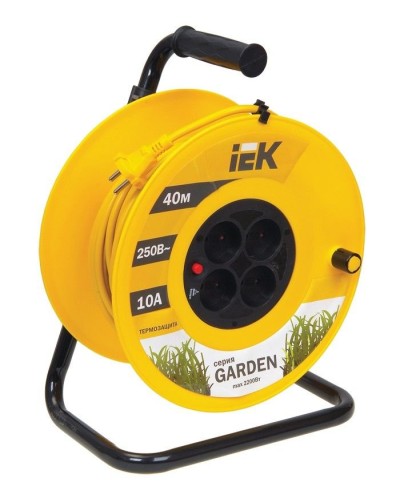 УК40 4 места, 40м (WKP23-10-04-40). Удлинитель на катушке Garden. IEK в Новосибирске